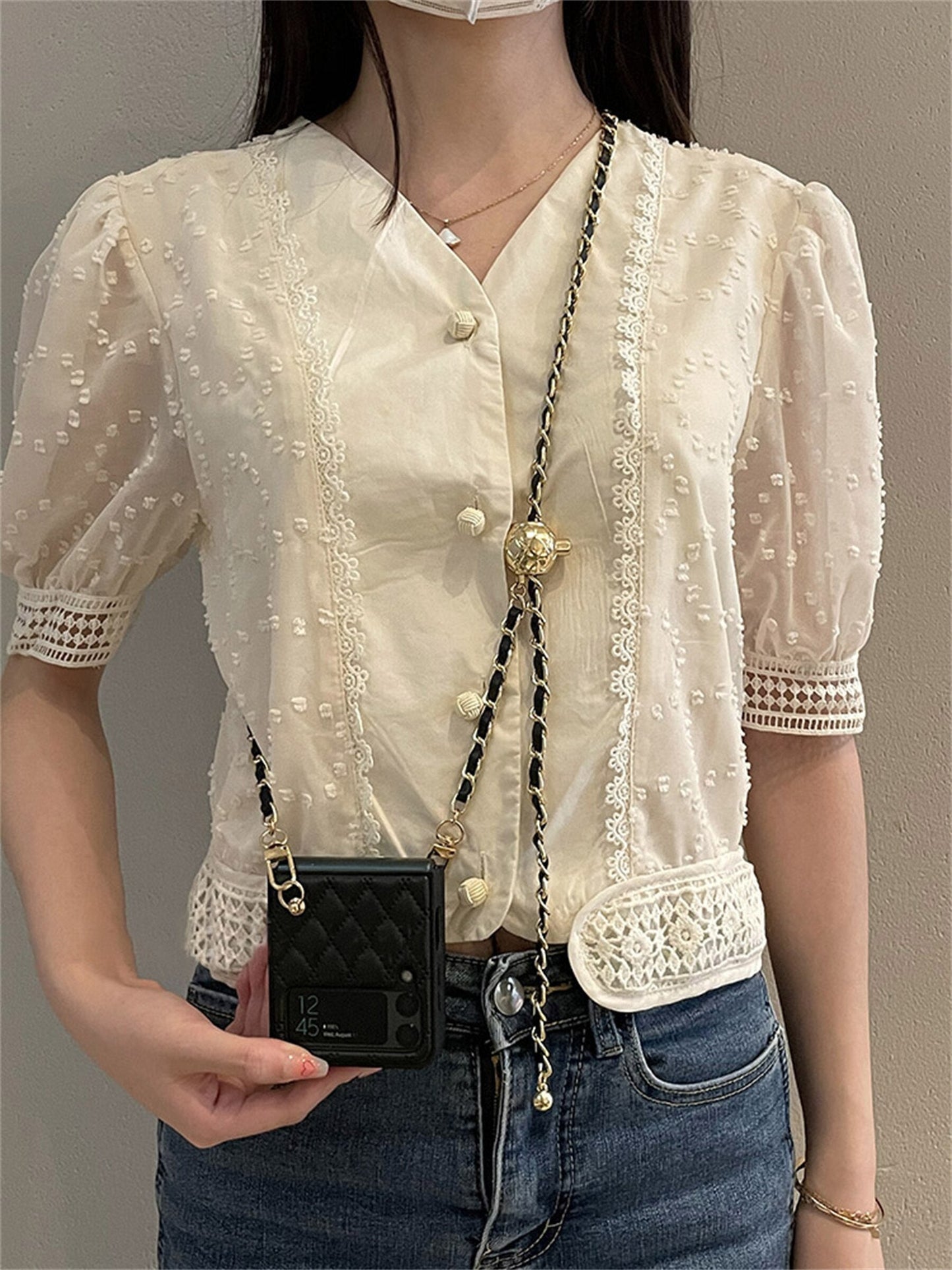 Luxury Adjustable Leather Chain Retro Rhombus Case for Samsung Galaxy Z Flip Series