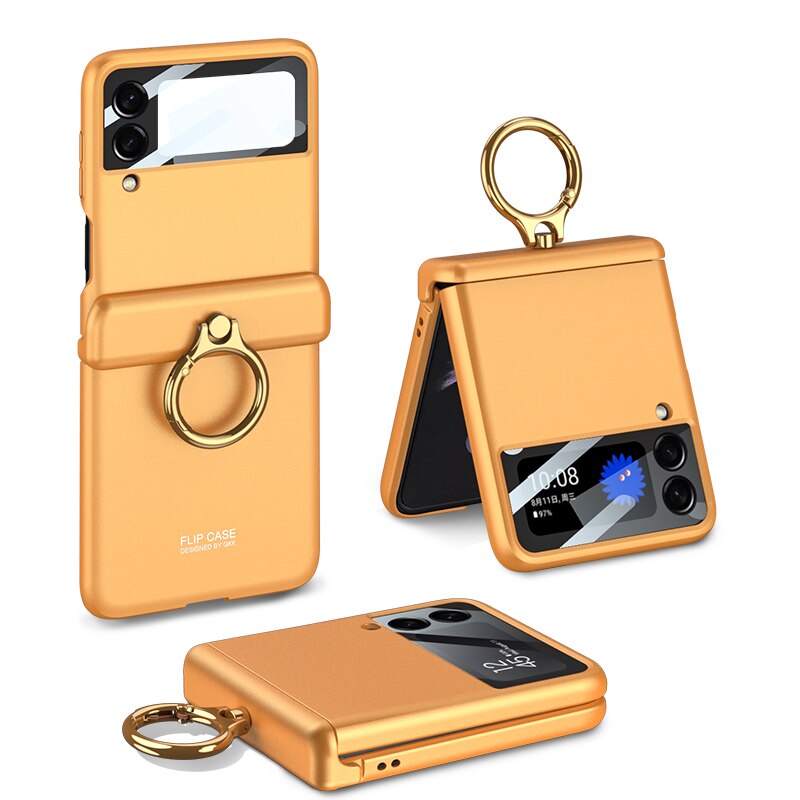 Armor Case with Ring Bracket Stand for Samsung Galaxy Z Flip Series (Magnetic Hinge Cover)
