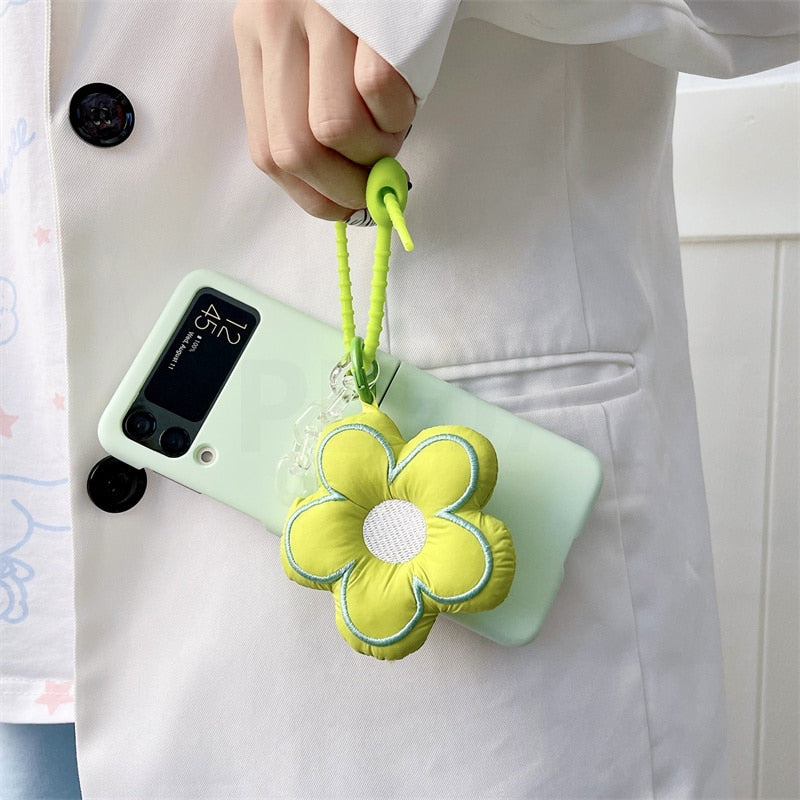 Cute Flower Pendant Case For Samsung Galaxy Z Flip Series