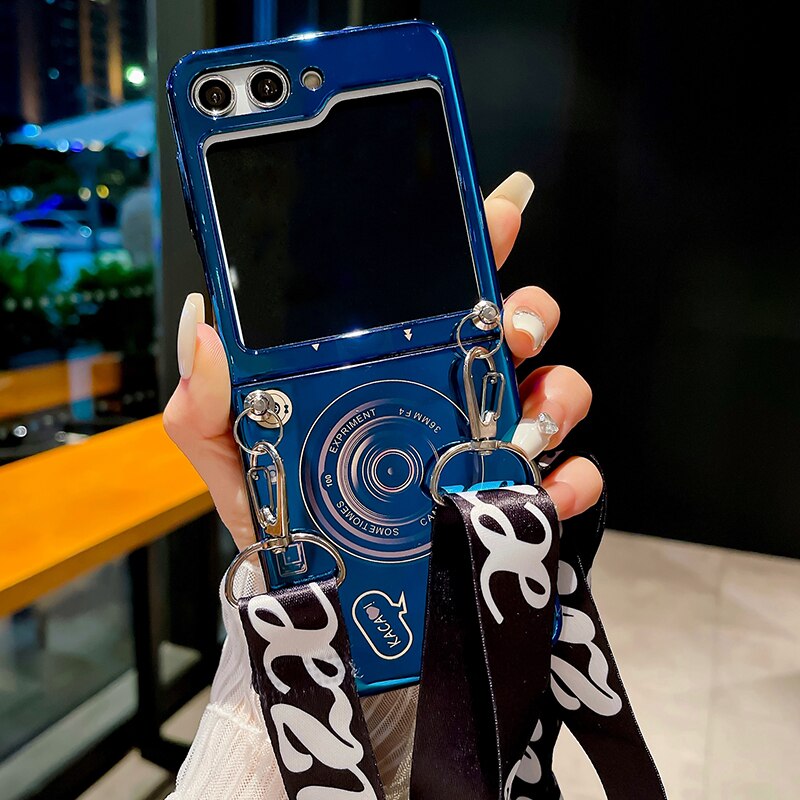 Blu Ray Camera Case With Lanyard For Samsung Galaxy Z Flip Series