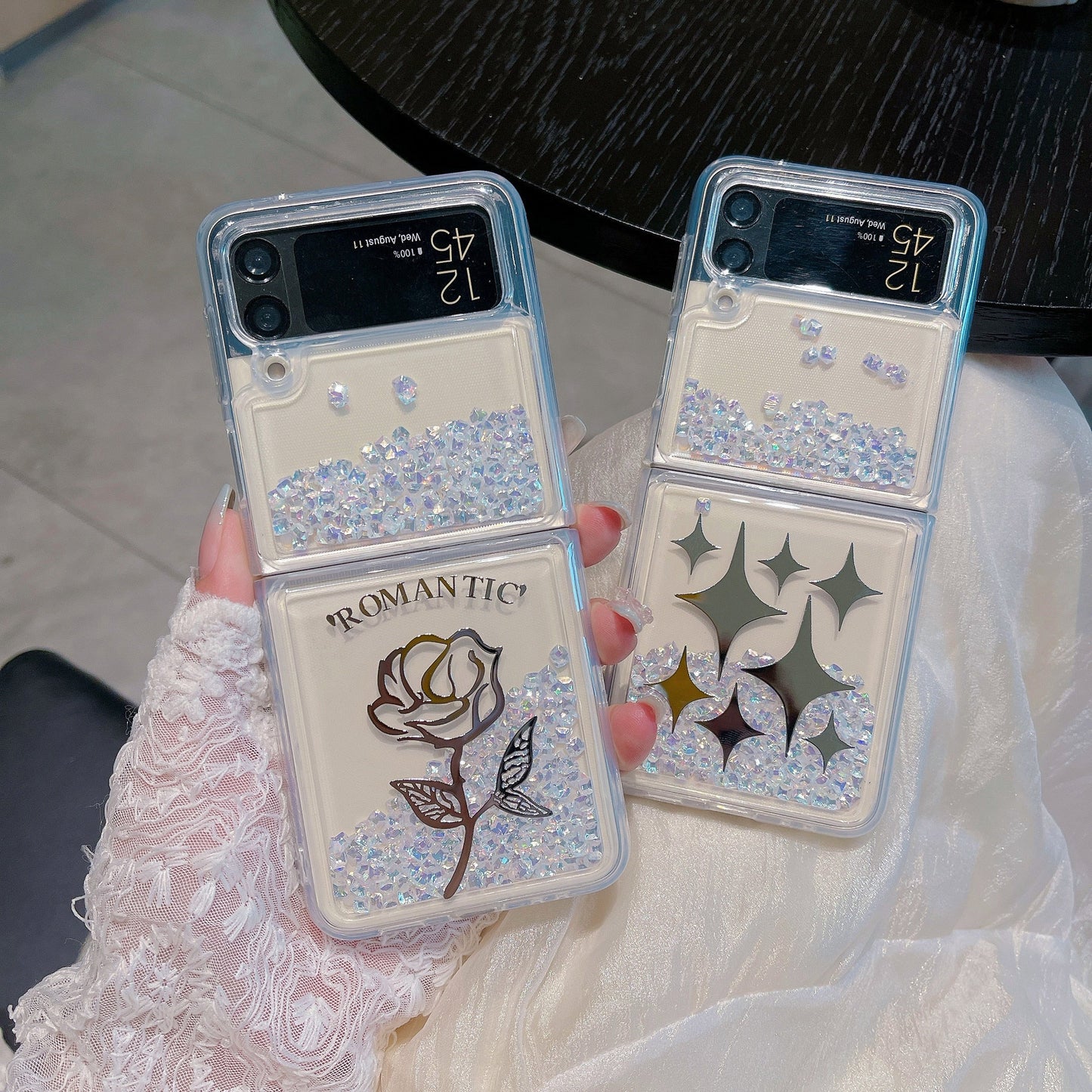 Rose Diamond Quicksand Case for Samsung Galaxy Z Flip