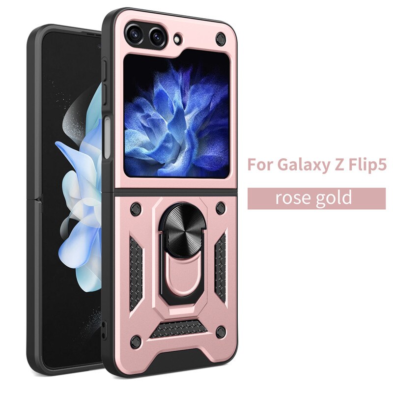 Armor Magnetic With Stand Holder Ring Case For Samsung Galaxy Z FLIP Series