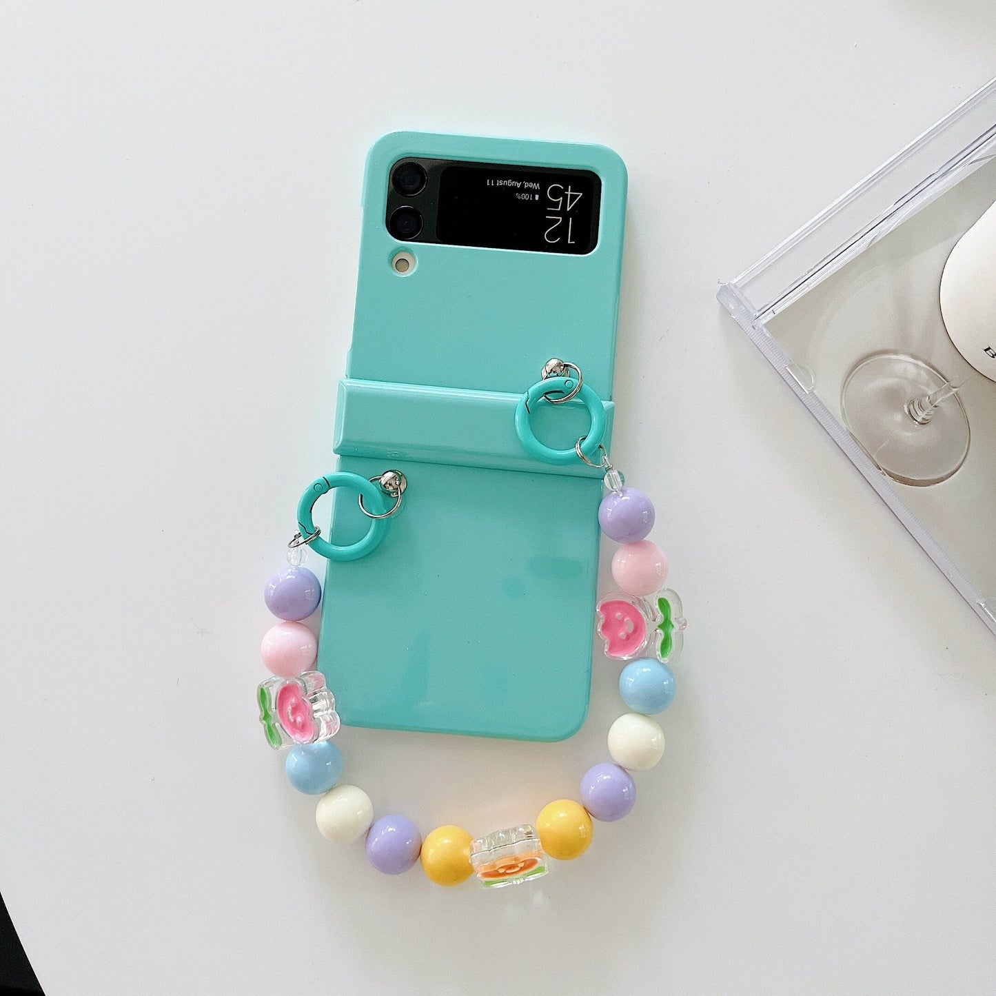 Cute Colorful Flowers Bracelet Phone Case For Samsung Galaxy Z Flip Series