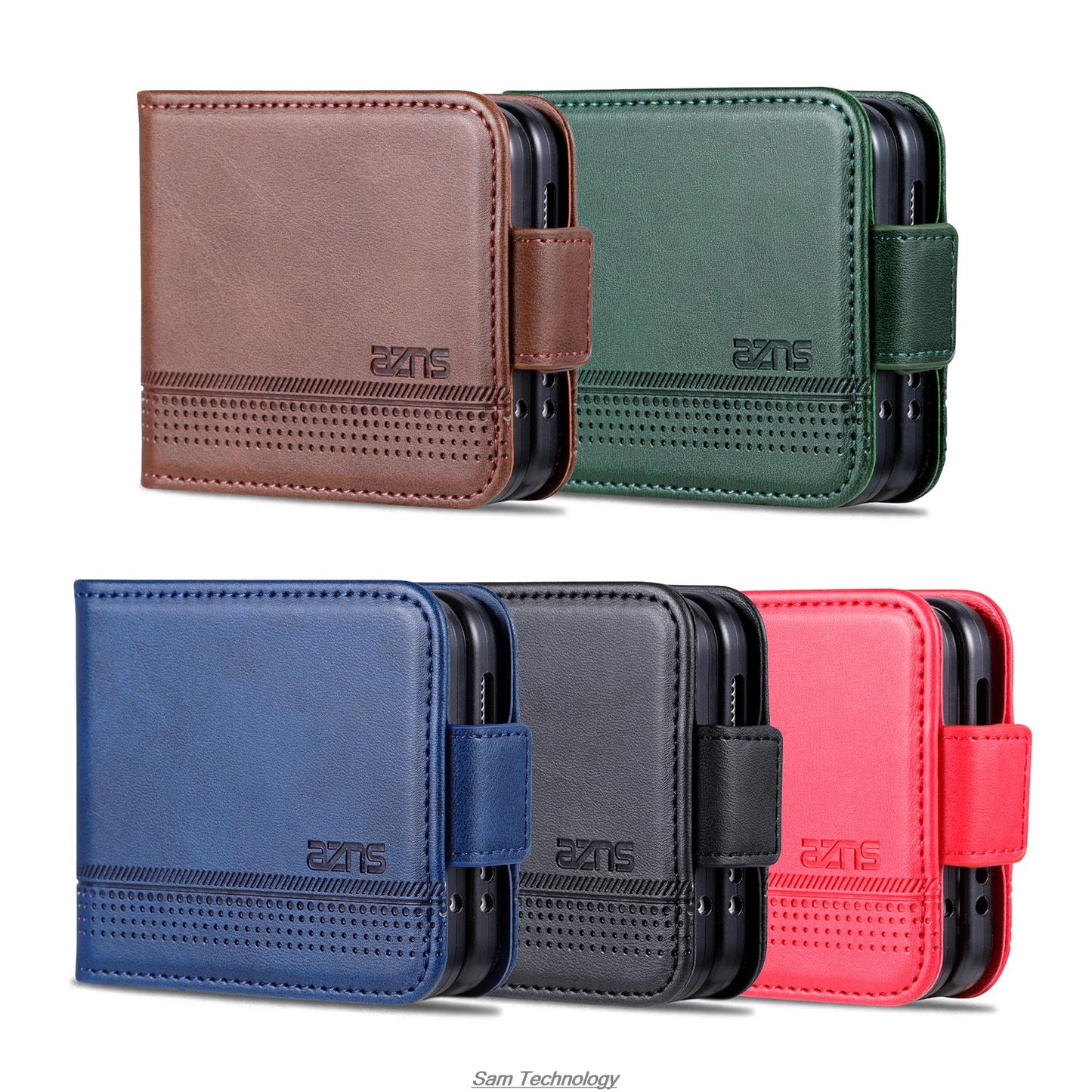 Deluxe Magnetic Adsorption Leather Case for Samsung Galaxy Z Flip