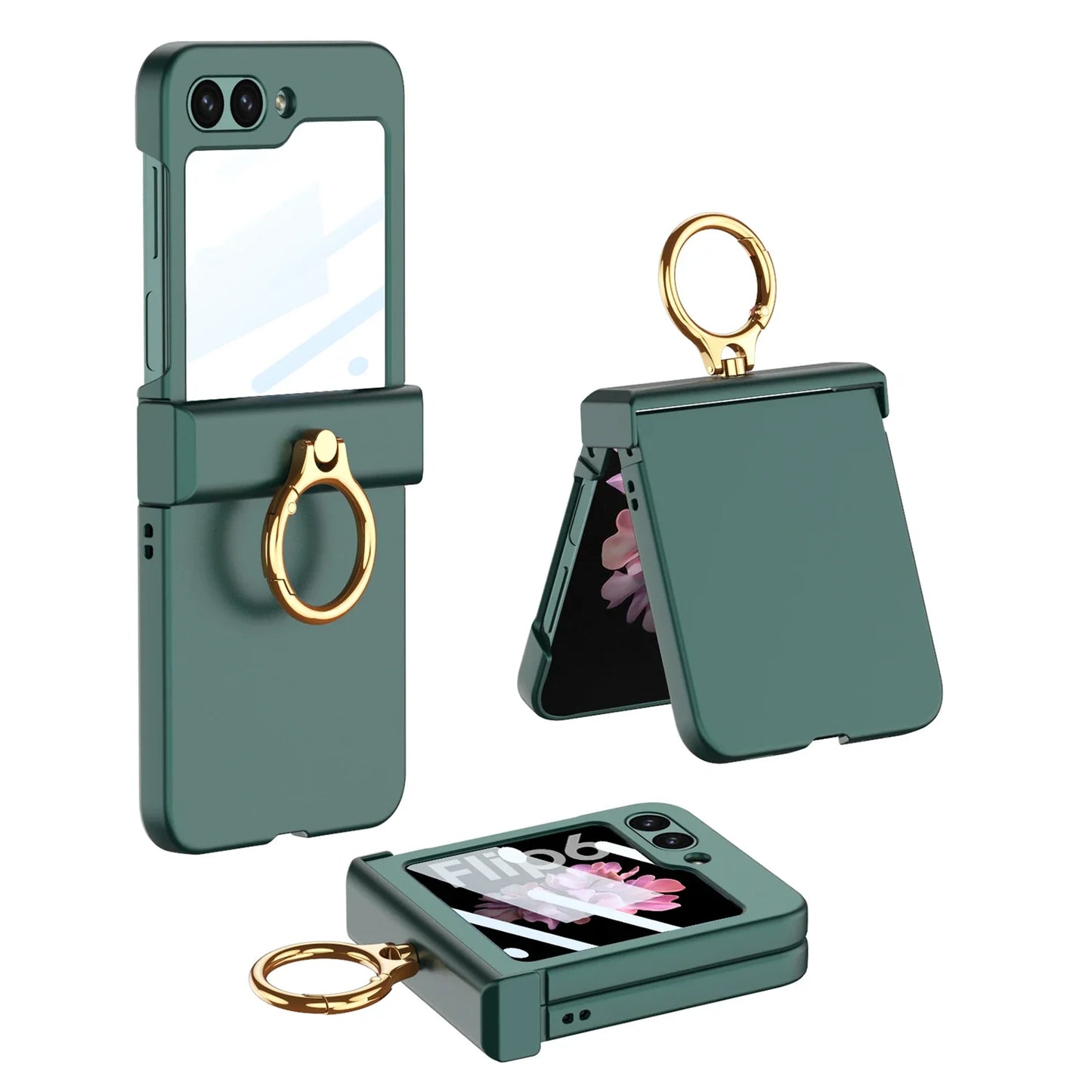 Ultra Thin Hard Case with Ring Holder for Samsung Galaxy Z Flip 7 & 6