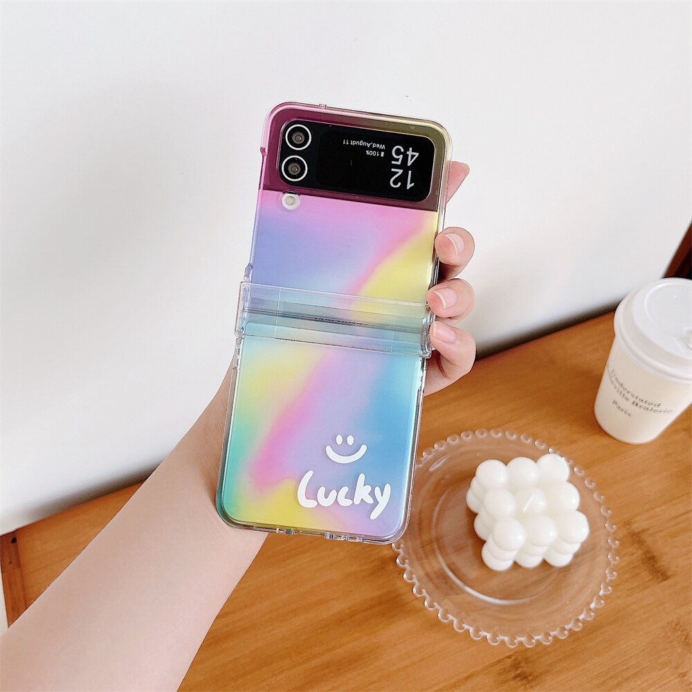 Happy Smile Clear Case with Bracelet For Samsung Galaxy Z Flip