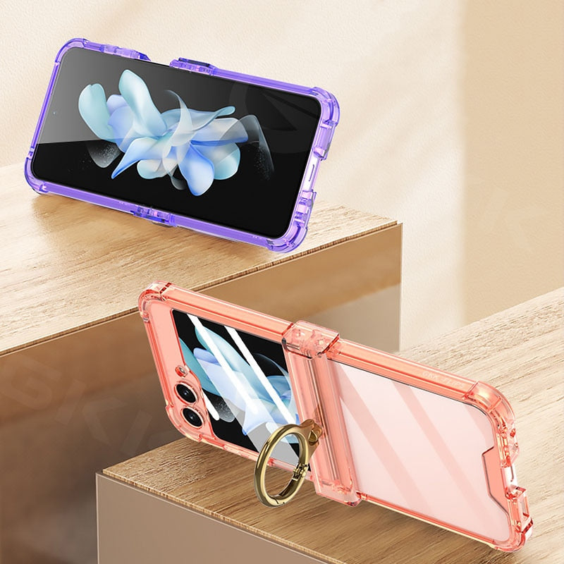 Luxury Hard Case With Ring for Samsung Galaxy Z Flip