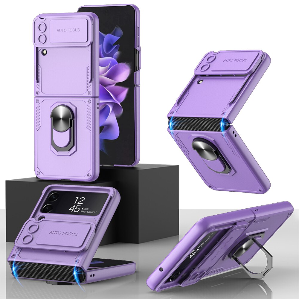 Armor Case with Camera Protection & Ring Stand For Samsung Galaxy Z Flip Series