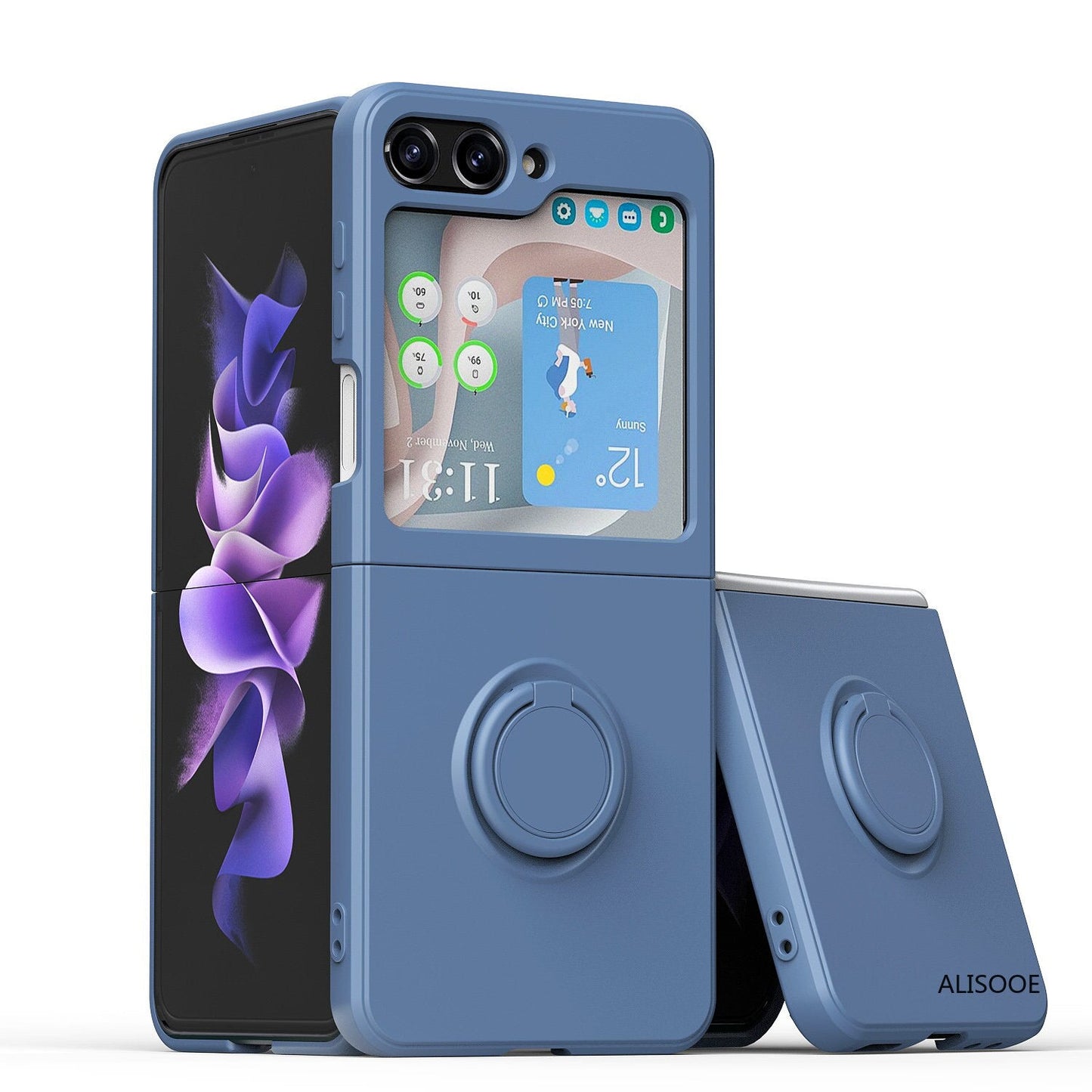Stand Ring Holder Case for Samsung Galaxy Z Flip