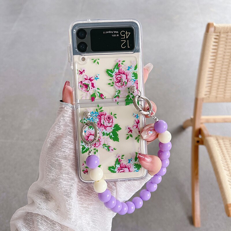Cute Colorful Flowers Slim Case For Samsung Galaxy Z Flip Series