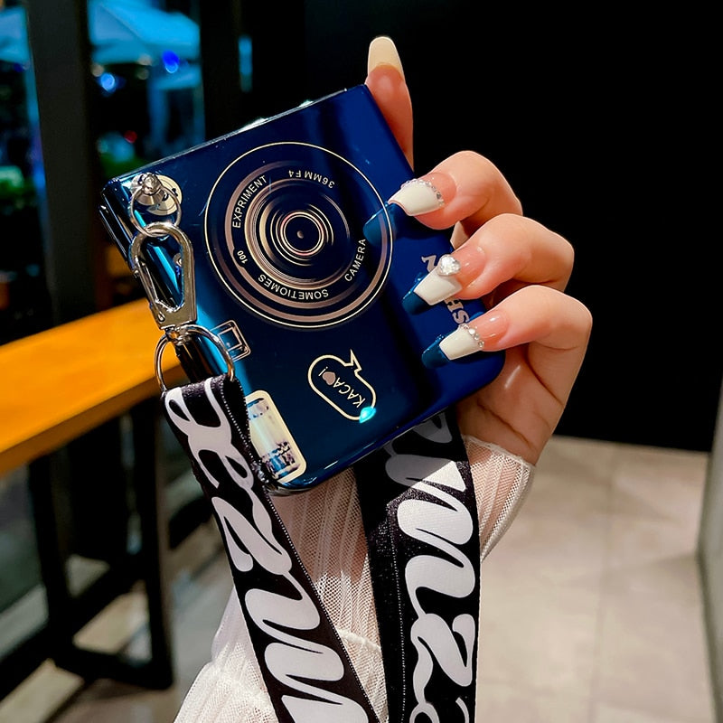 Blu Ray Camera Case With Lanyard For Samsung Galaxy Z Flip Series