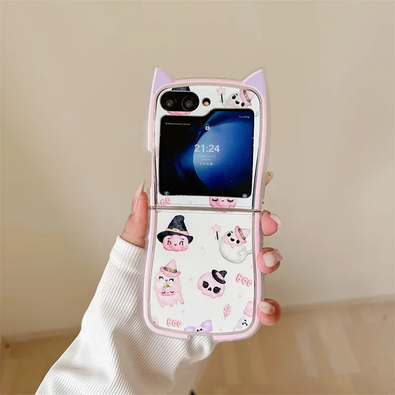 Cute 3D Halloween Ghost Case for Samsung Galaxy Z Flip 4/5/6/7