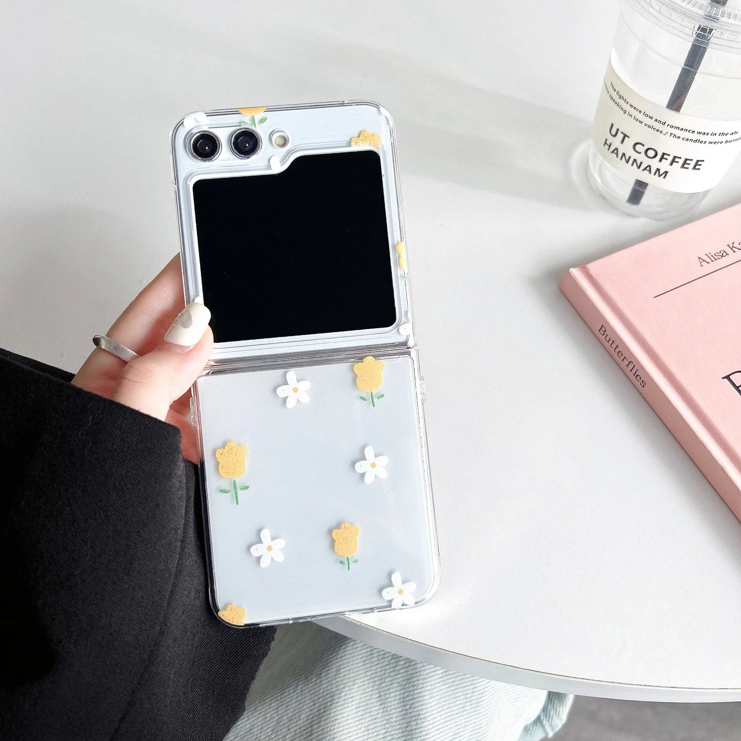Cartoon Floral Moon Star Case for Samsung Galaxy Z Flip 4/5/6/7