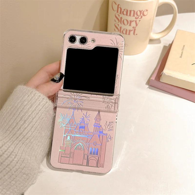 Cute Fireworks Laser Case for Samsung Galaxy Z Flip 7 & 6