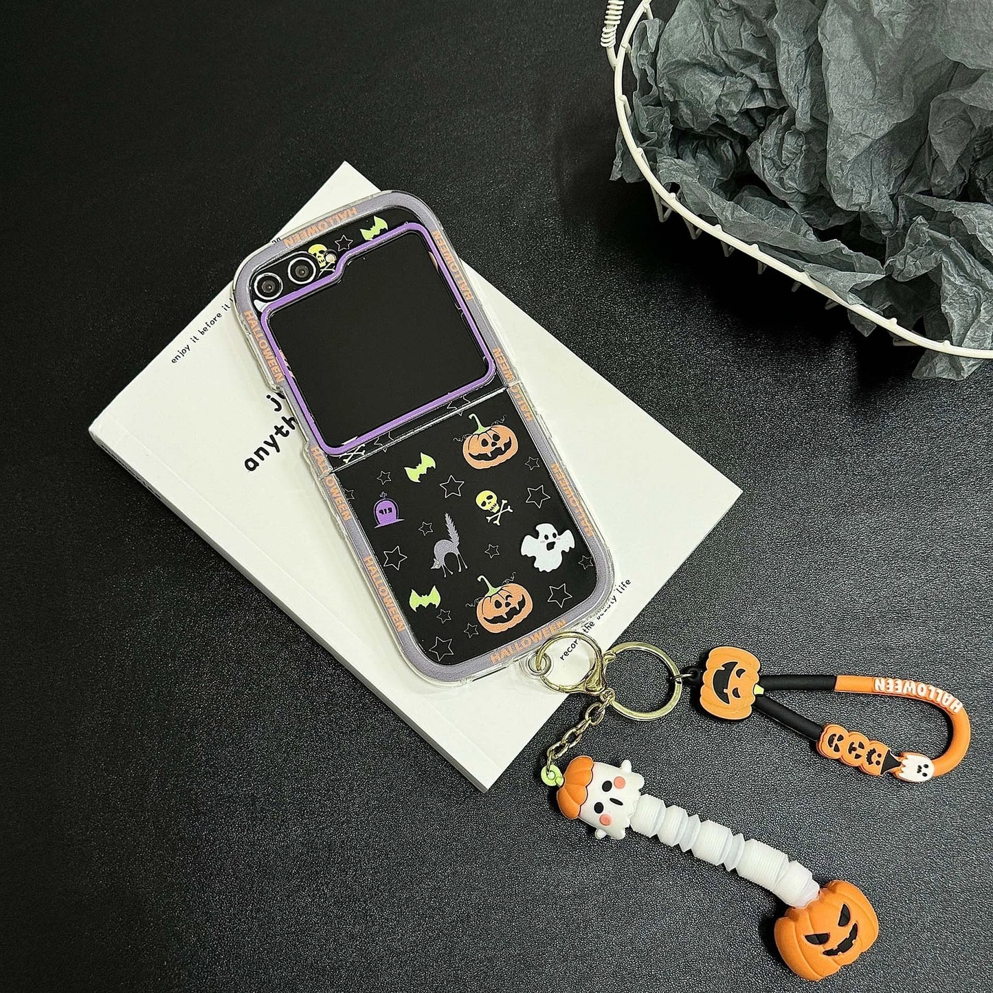 Happy Halloween Pumpkin Ghost Case for Samsung Galaxy Z Flip 4/5/6/7