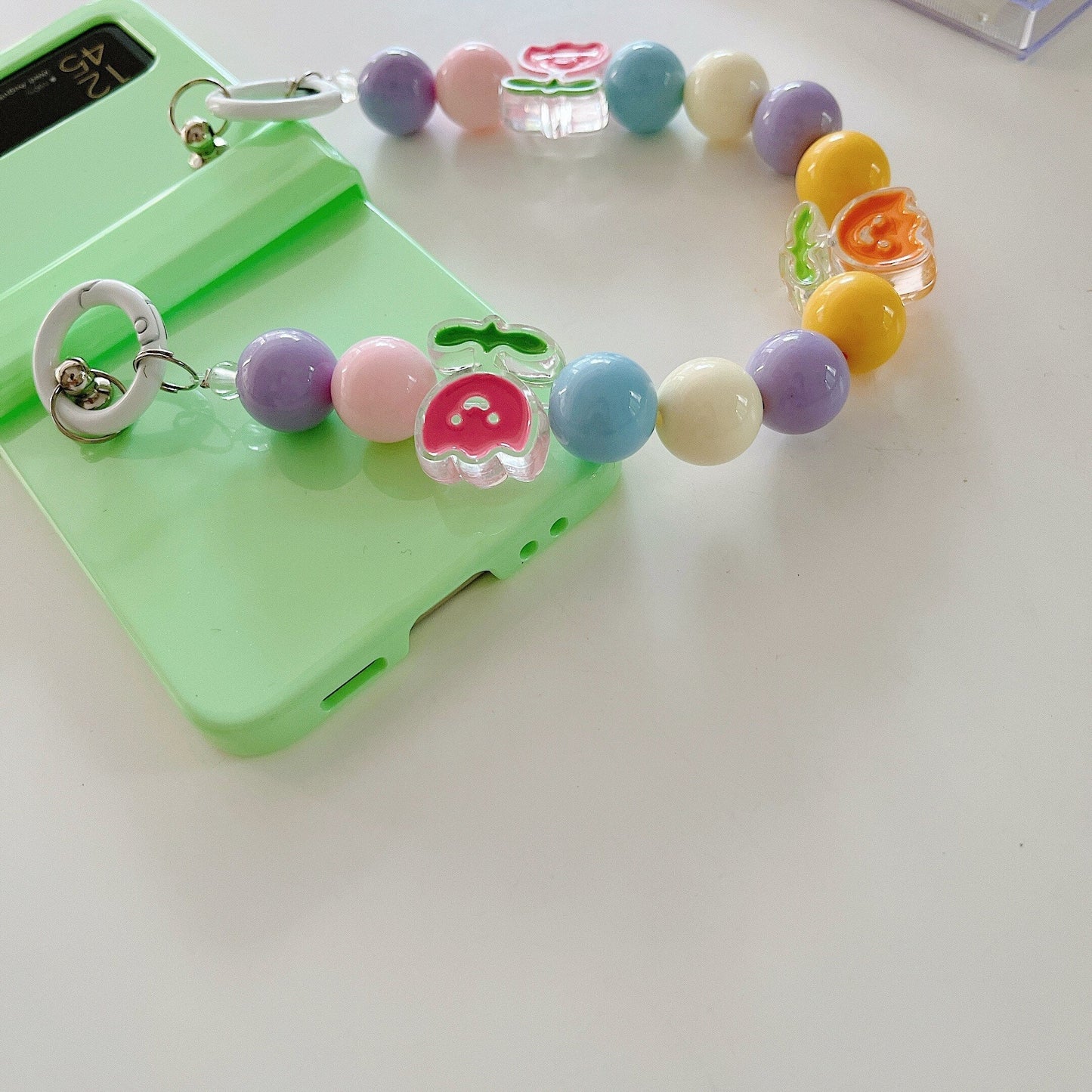 Cute Colorful Flowers Bracelet Phone Case For Samsung Galaxy Z Flip Series