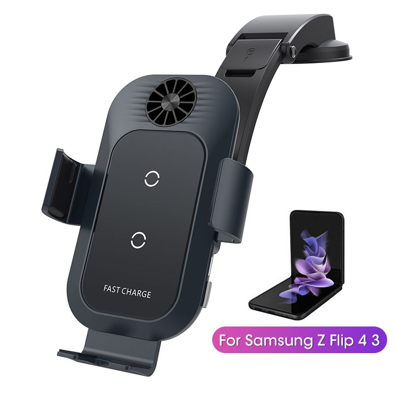 Dual Coil Car Wireless Charger For Samsung Galaxy Z Flip
