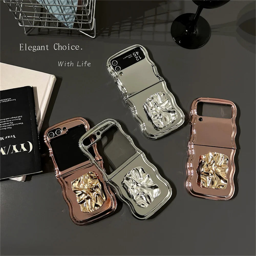 Tinfoil Bracket Wave Case for Samsung Galaxy Z Flip 7 & 6
