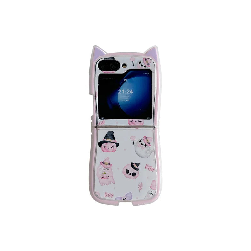 Cute 3D Halloween Ghost Case for Samsung Galaxy Z Flip 4/5/6/7