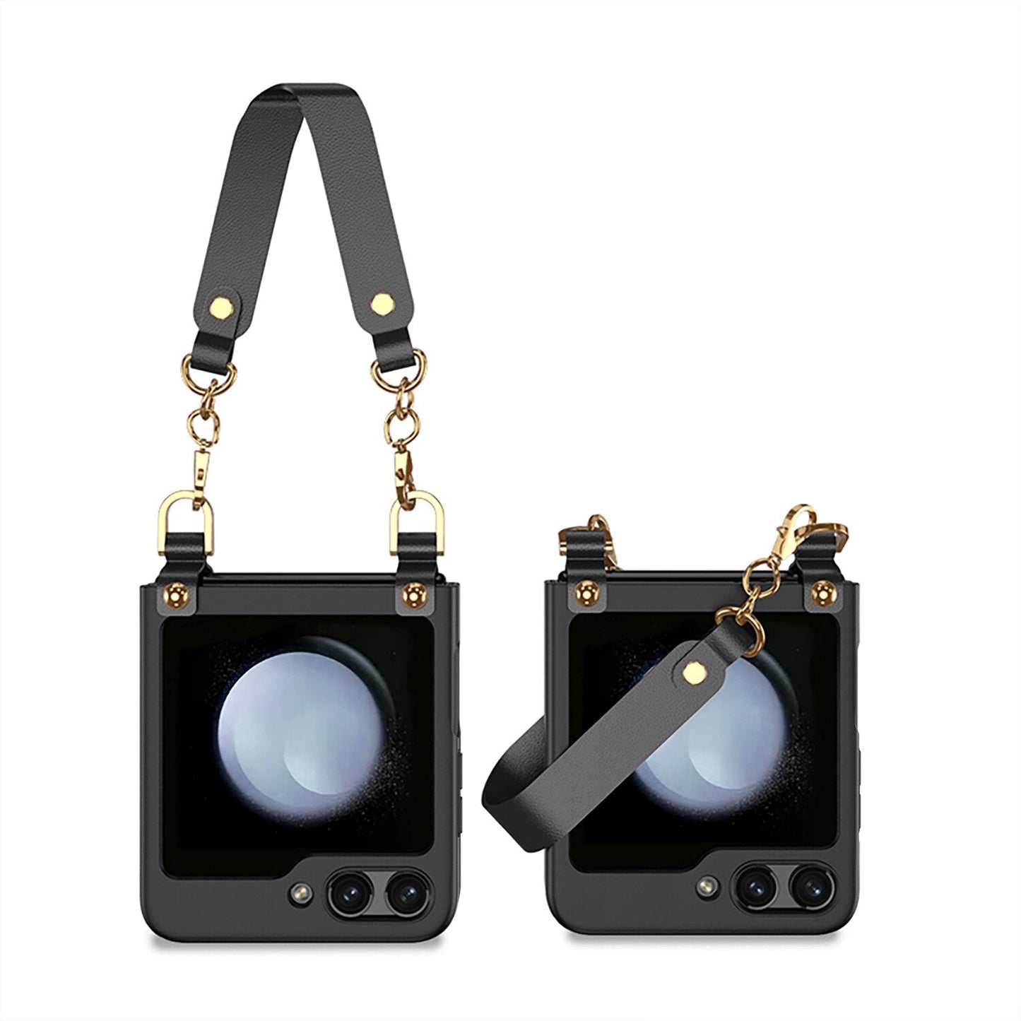 Electroplating Wrist Strap Case for Samsung Galaxy Z Flip Series