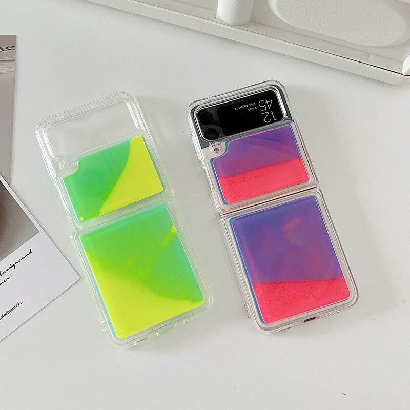 Glitter Neon Phone Case For Samsung Galaxy Z Flip Series