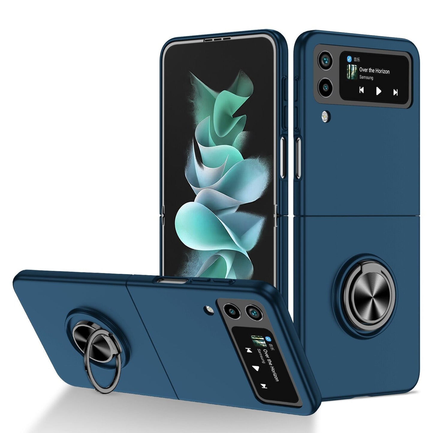 Ultra Thin Case with Magnetic Ring Bracket for Samsung Galaxy Z Flip