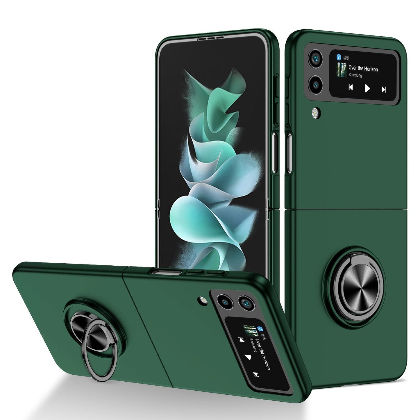 Ultra Thin Case with Magnetic Ring Bracket for Samsung Galaxy Z Flip
