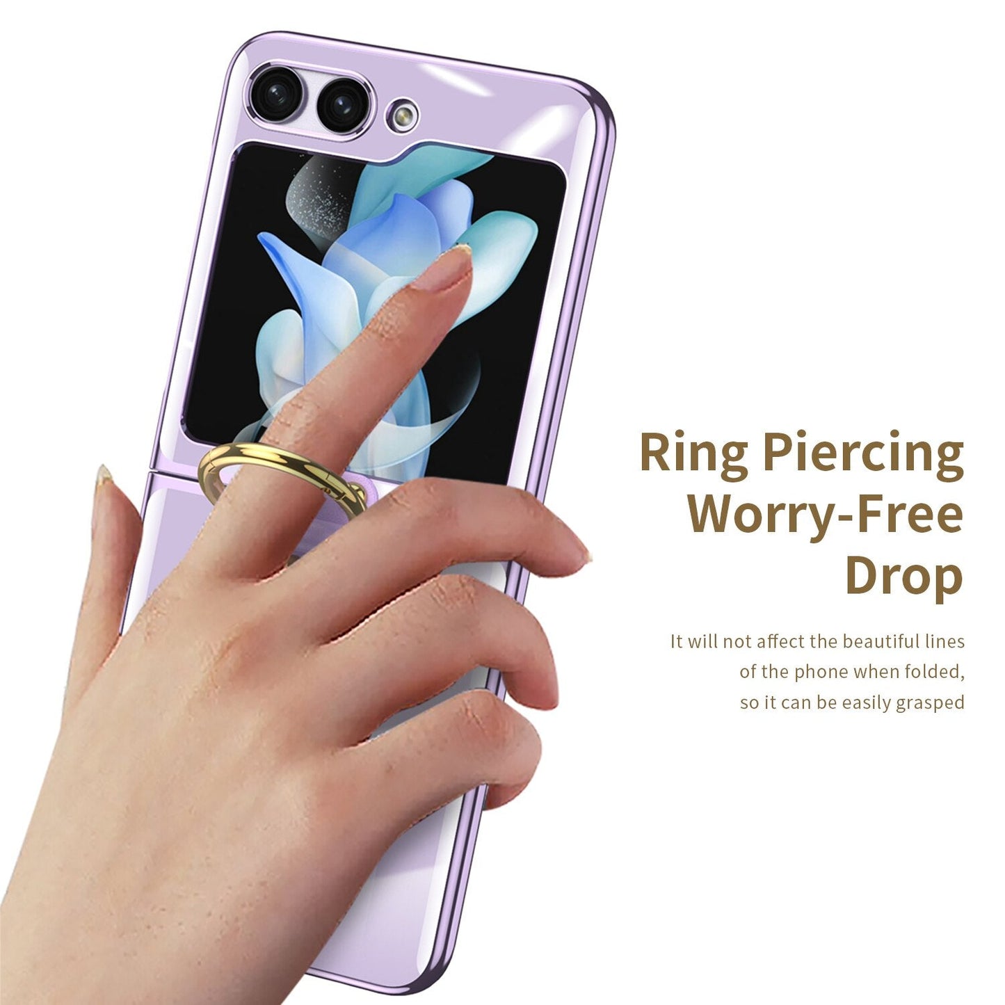Magsafe Wireless Charging Case with Ring Holder For Samsung Galaxy Z Flip Series