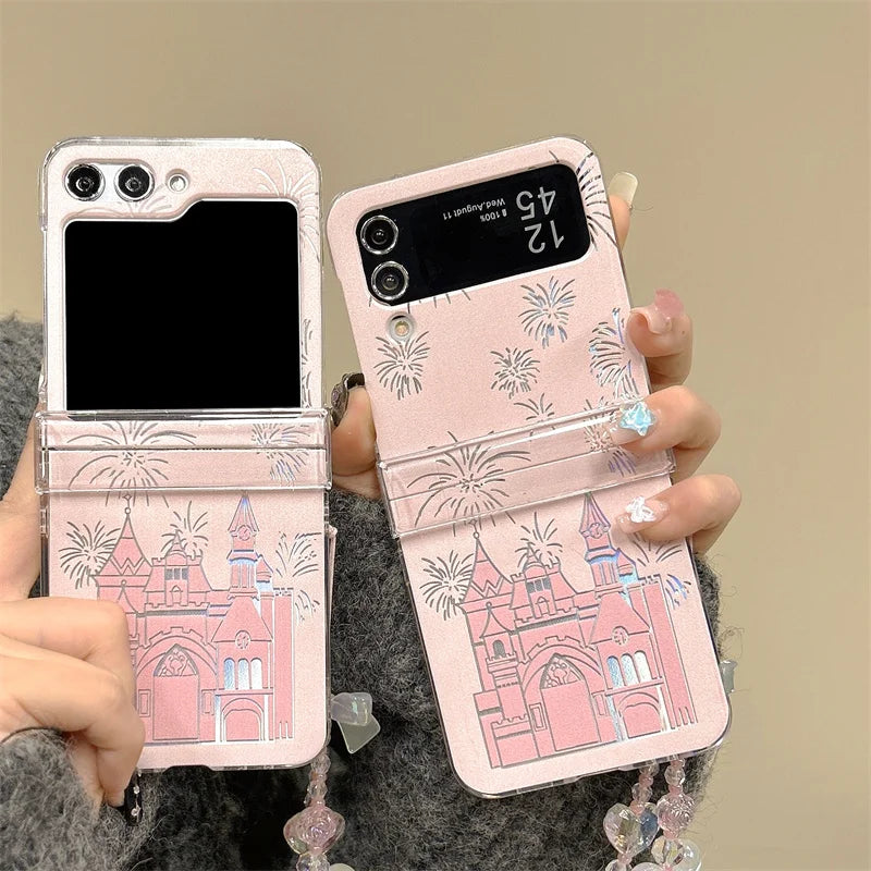 Cute Fireworks Laser Case for Samsung Galaxy Z Flip 7 & 6