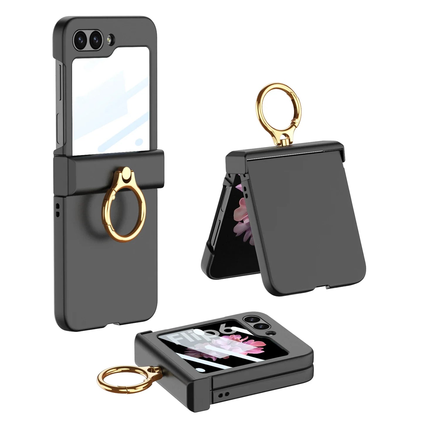 Ultra Thin Hard Case with Ring Holder for Samsung Galaxy Z Flip 7 & 6