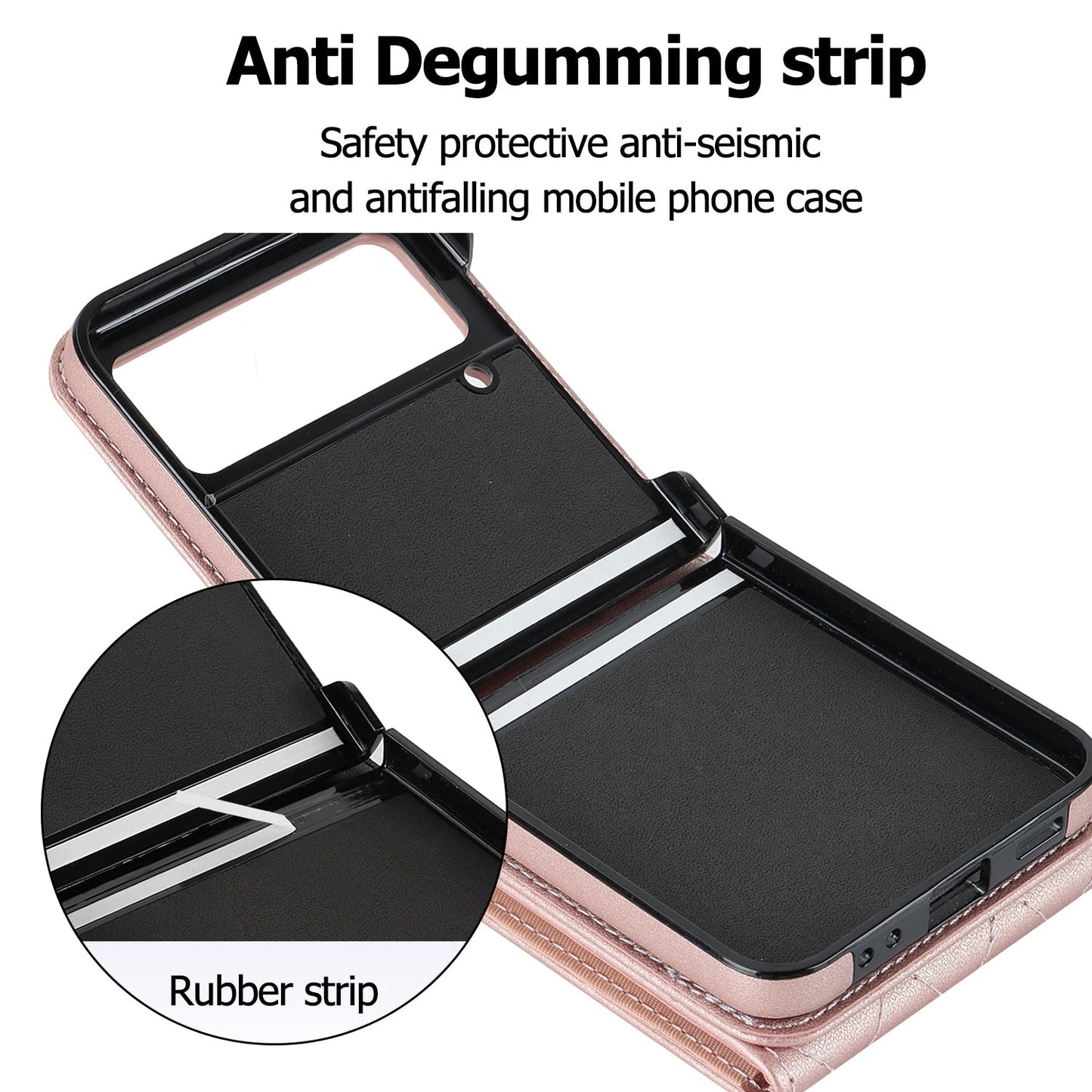 Luxury Wallet Leather Phone Case For Galaxy Z Flip Series
