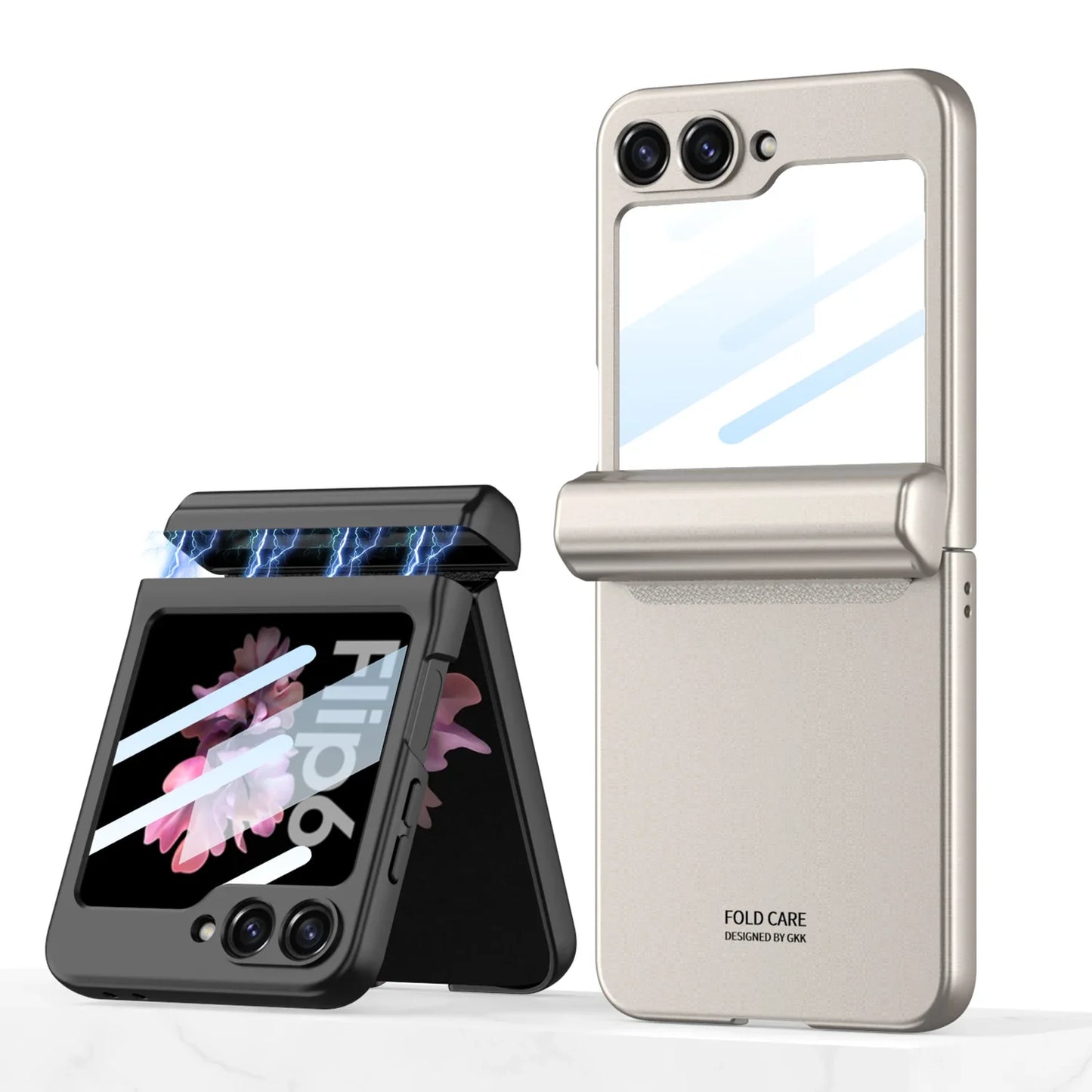 Shockproof Case with Magnetic Hinge Protection and Touch Pen for Samsung Galaxy Z Flip 7 & 6
