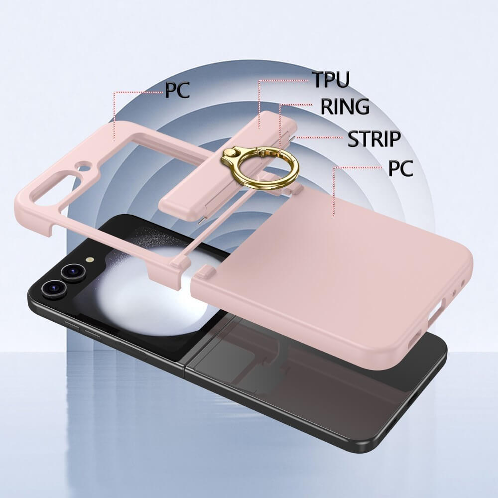 Shockproof Matte Case with Ring Holder For Samsung Galaxy Z Flip