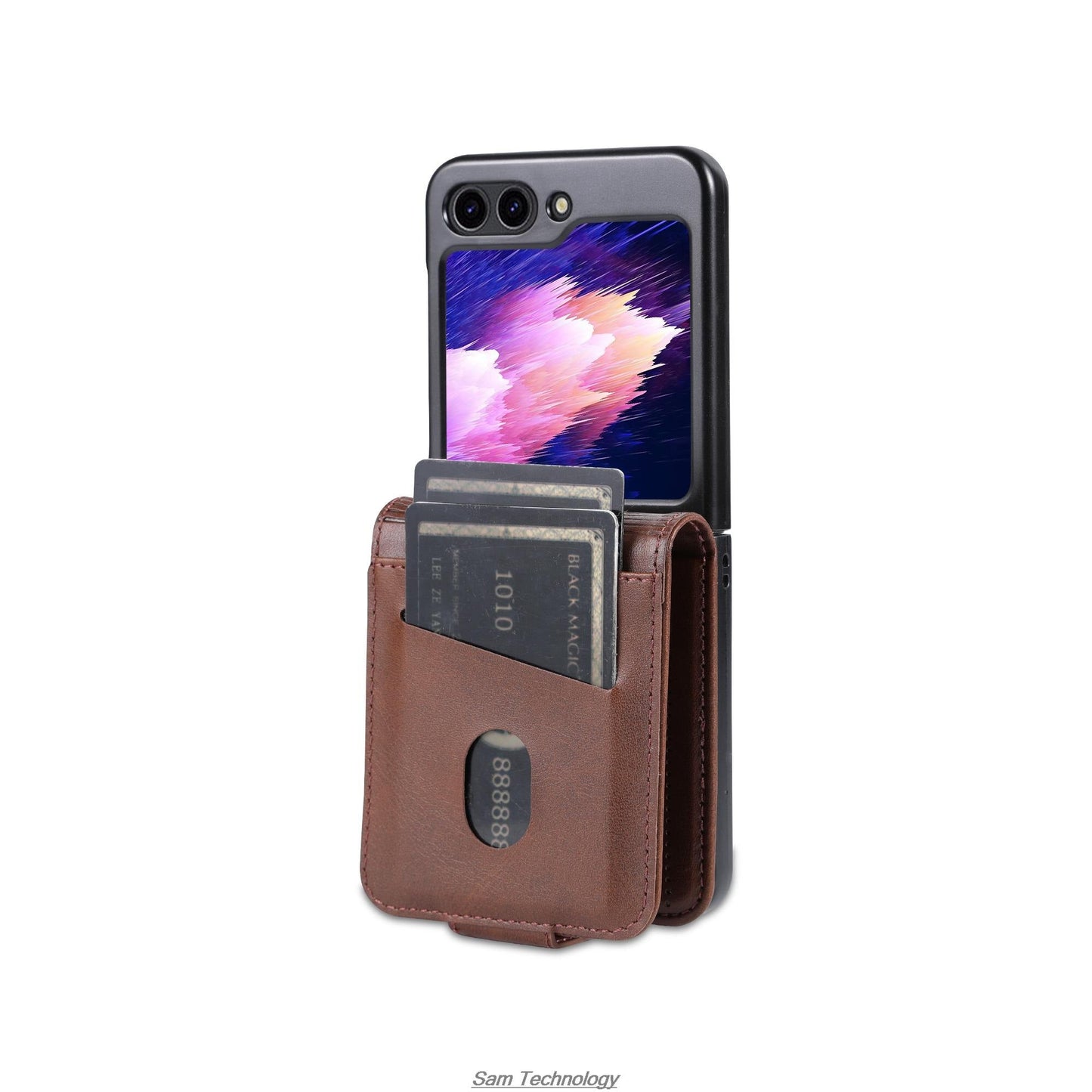 Deluxe Magnetic Adsorption Leather Case for Samsung Galaxy Z Flip