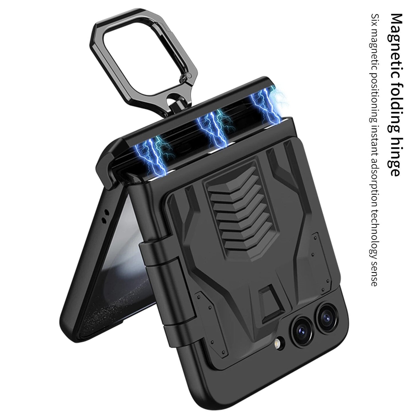 Shockproof Magnetic Case with Ring Bracket For Galaxy Z Flip Series