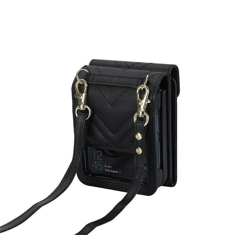 Luxury Crossbody Wallet Case for Samsung Galaxy Z Flip Series