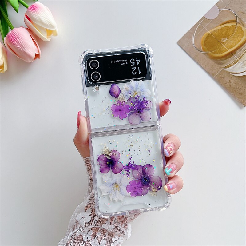 Bling Colorful Flower Case for Samsung Galaxy Z Flip