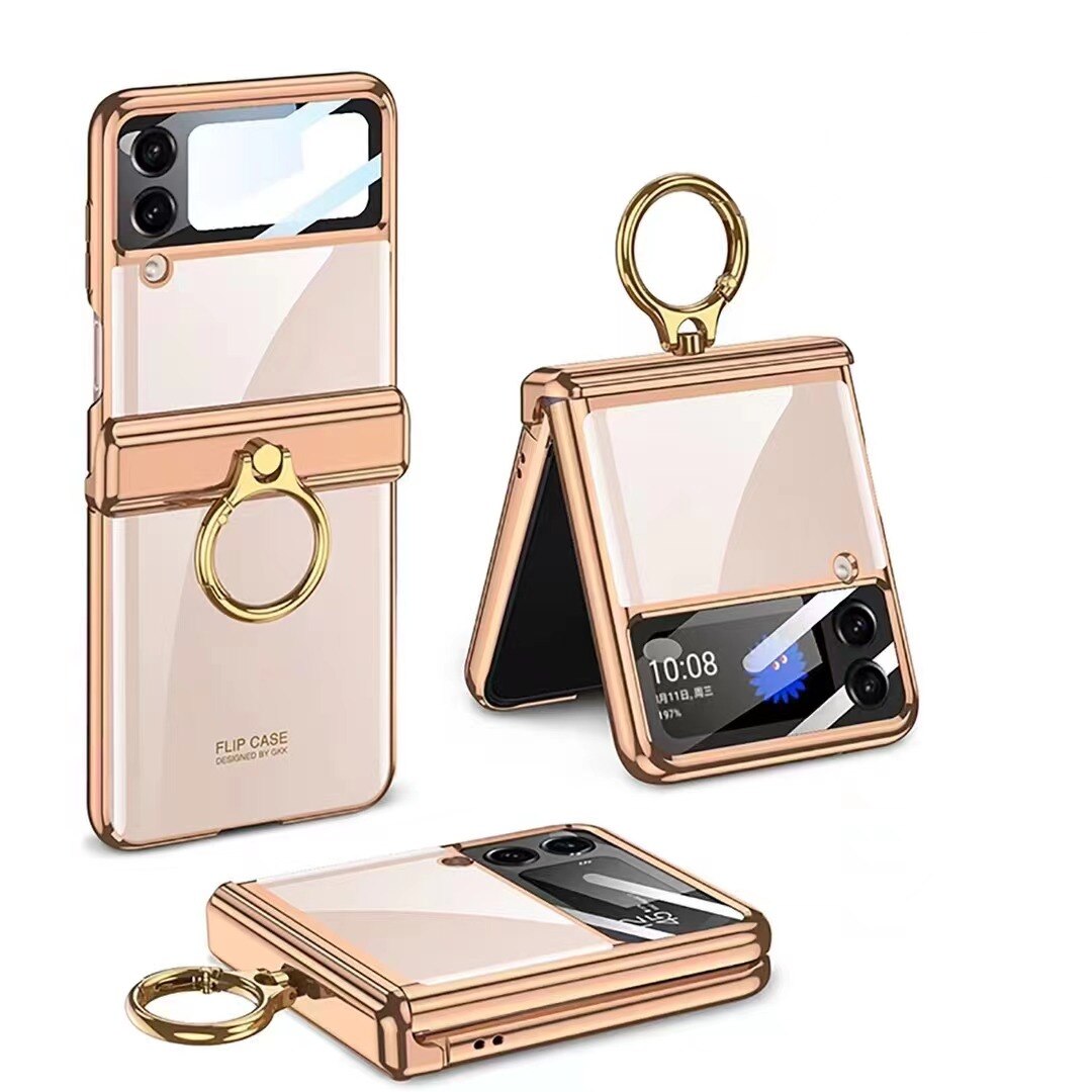 Plating transparent Case for Samsung Galaxy Z Flip 4
