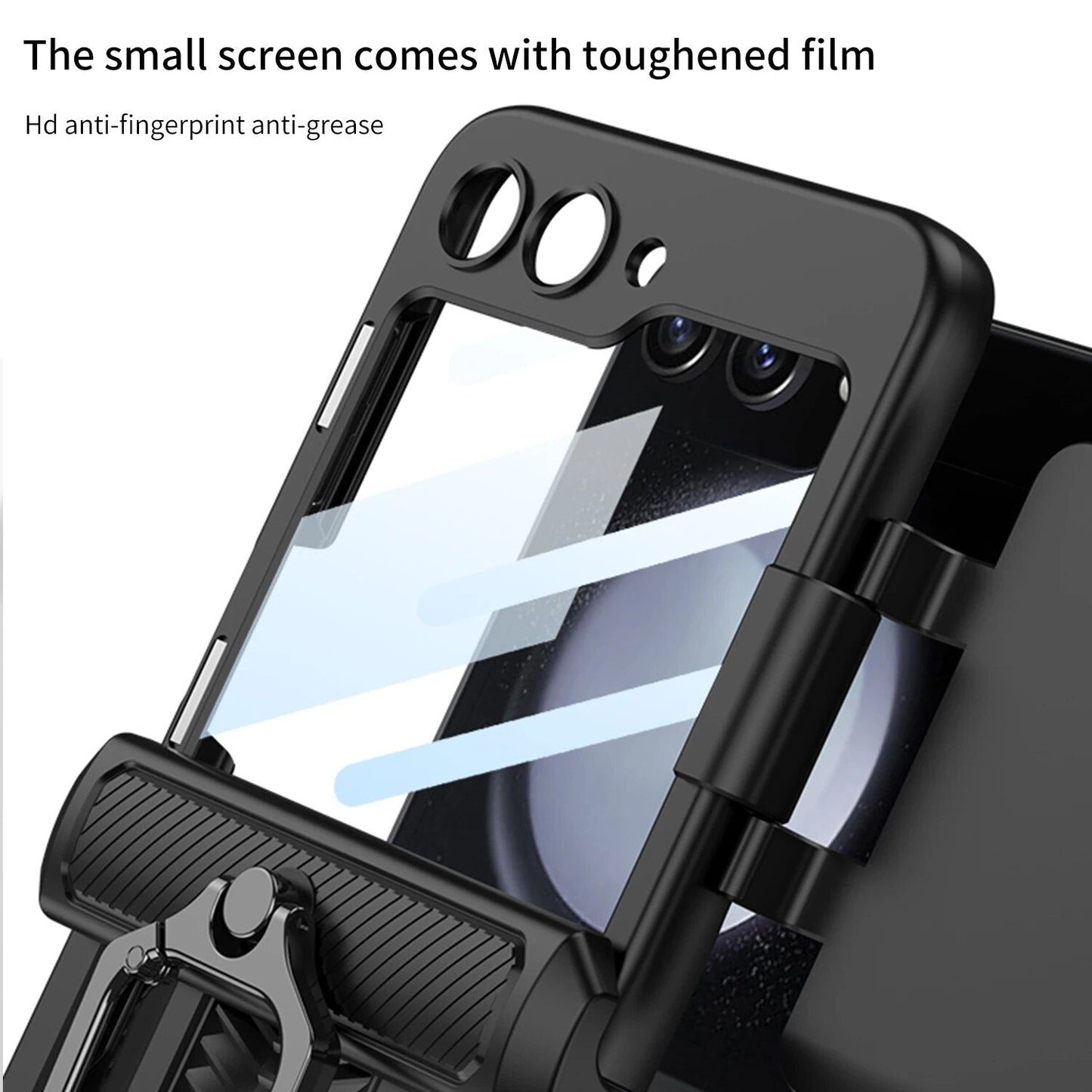 Shockproof Magnetic Case with Ring Bracket For Galaxy Z Flip Series