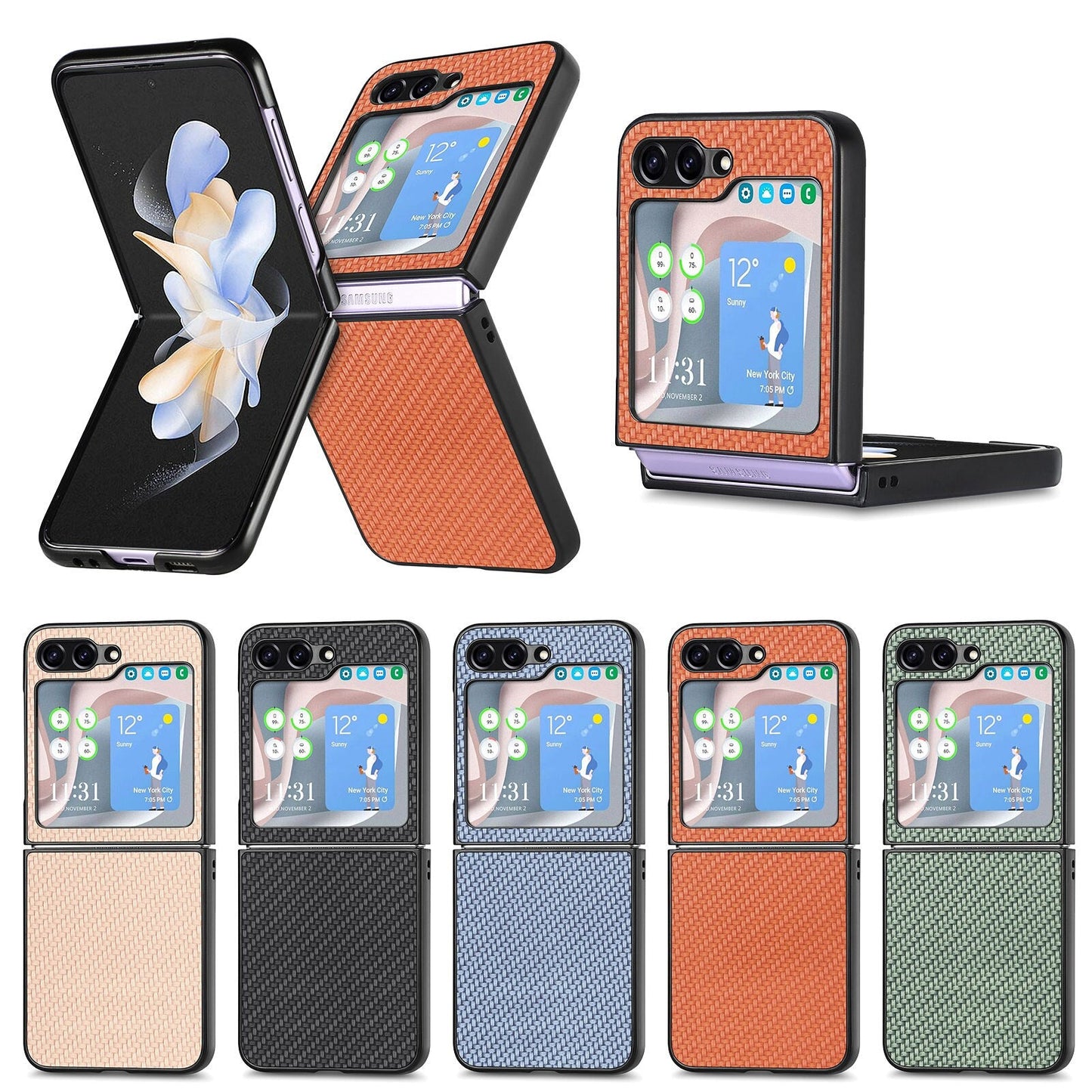 Anti-Fingerprint Matte Cover Case for Samsung Galaxy Z Flip