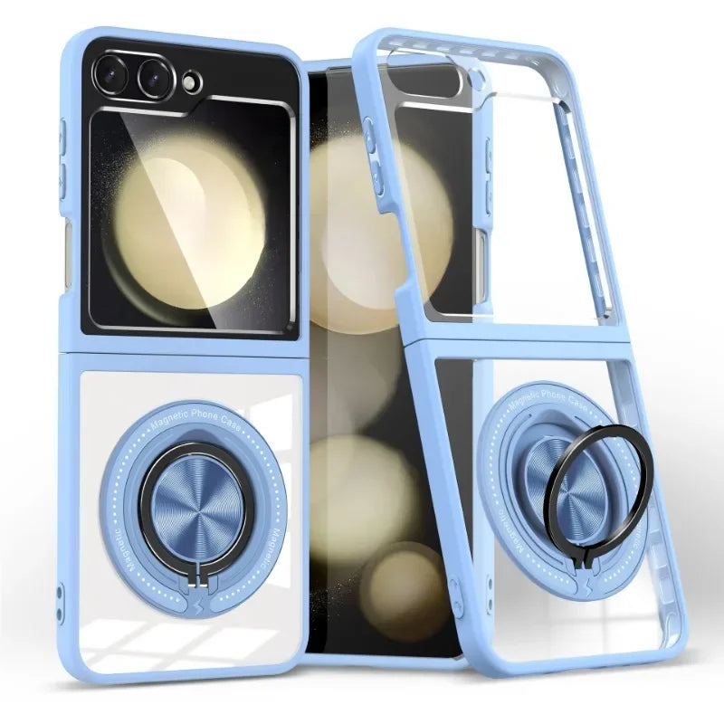 Transparent Case with Ring Holder For Samsung Galaxy Z Flip Series