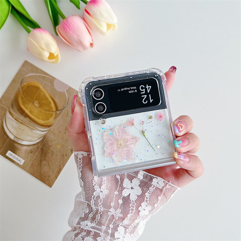 Bling Colorful Flower Case for Samsung Galaxy Z Flip