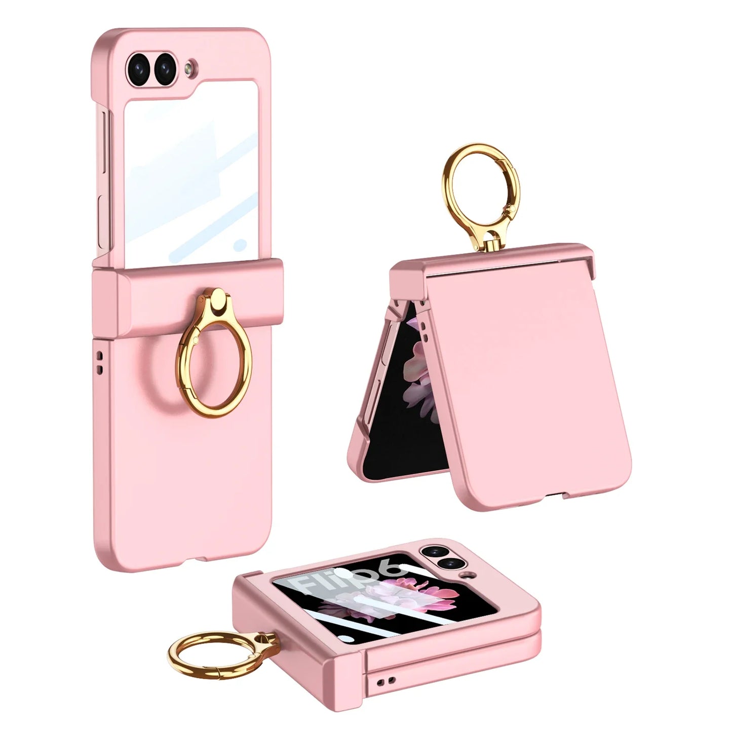 Ultra Thin Hard Case with Ring Holder for Samsung Galaxy Z Flip 7 & 6