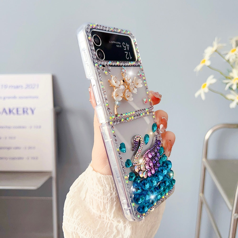 Luxury Colorful Rhinestone Case For Samsung Galaxy Z Flip
