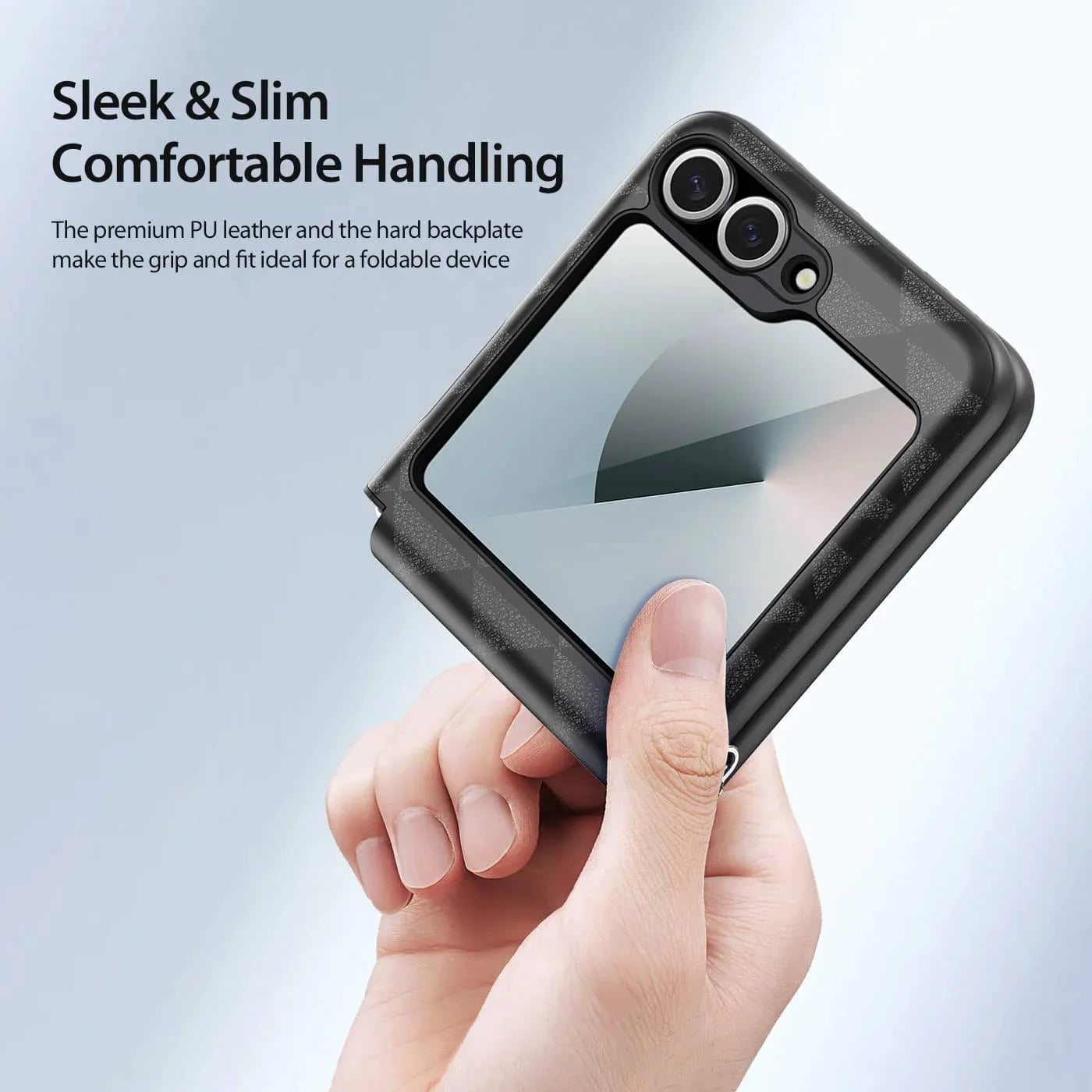Leather Case with Hinge Protection for Z Flip Series