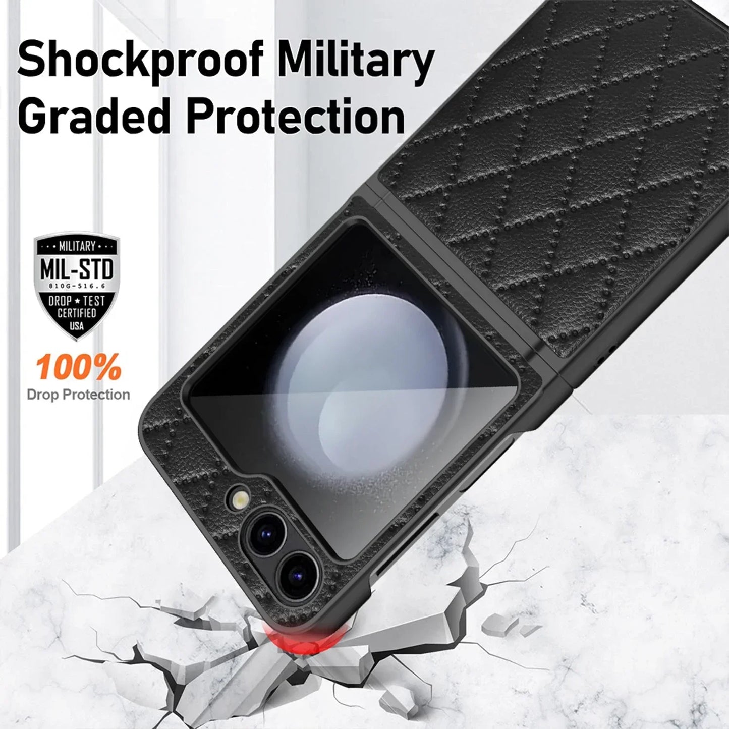 Shockproof Leather Case for Samsung Galaxy Z Flip 6 & 7