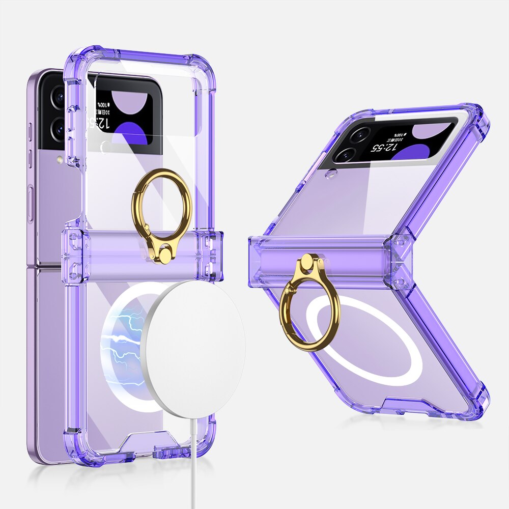 Wireless Charging Magnetic Case For Galaxy Z Flip 4