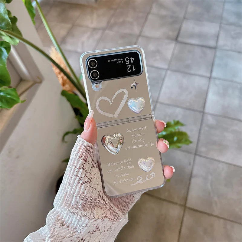 3D Cloud Love Heart Case for Samsung Galaxy Z Flip 7 & 6