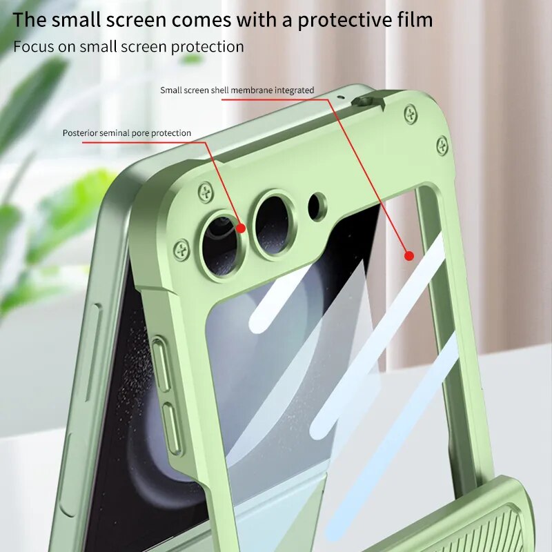 Magnetic Shockproof Case with Ring Holder For Galaxy Z Flip