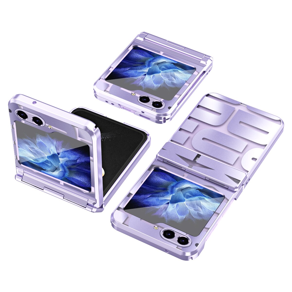 Plating Pattern Clear Cover For Samsung Galaxy Z Flip